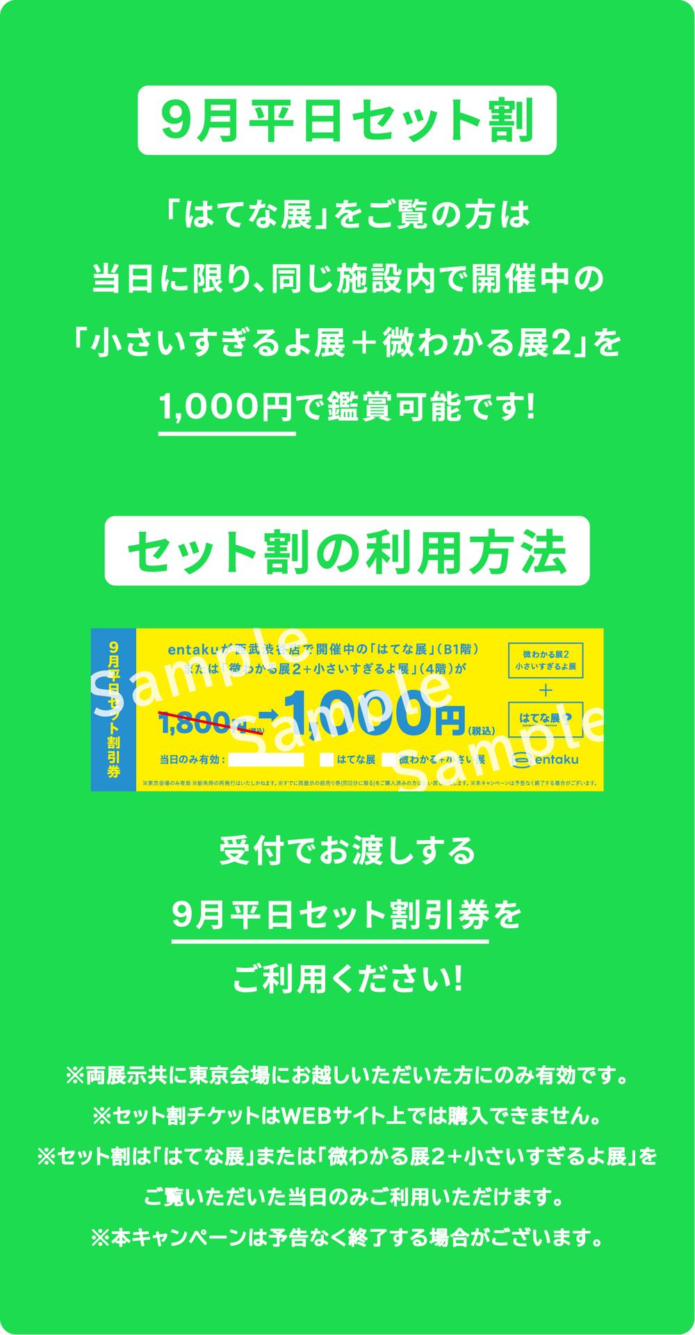 平日限定 おトクなセット割